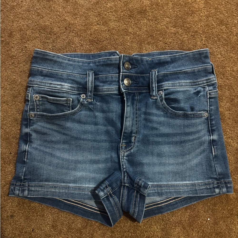 American Eagle Next Level Super high Waisted Denim Short Shorts